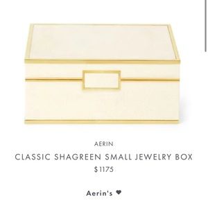 AERIN CLASSIC SHAGREEN SMALL JEWELRY BOX. Retails $1250 with tax